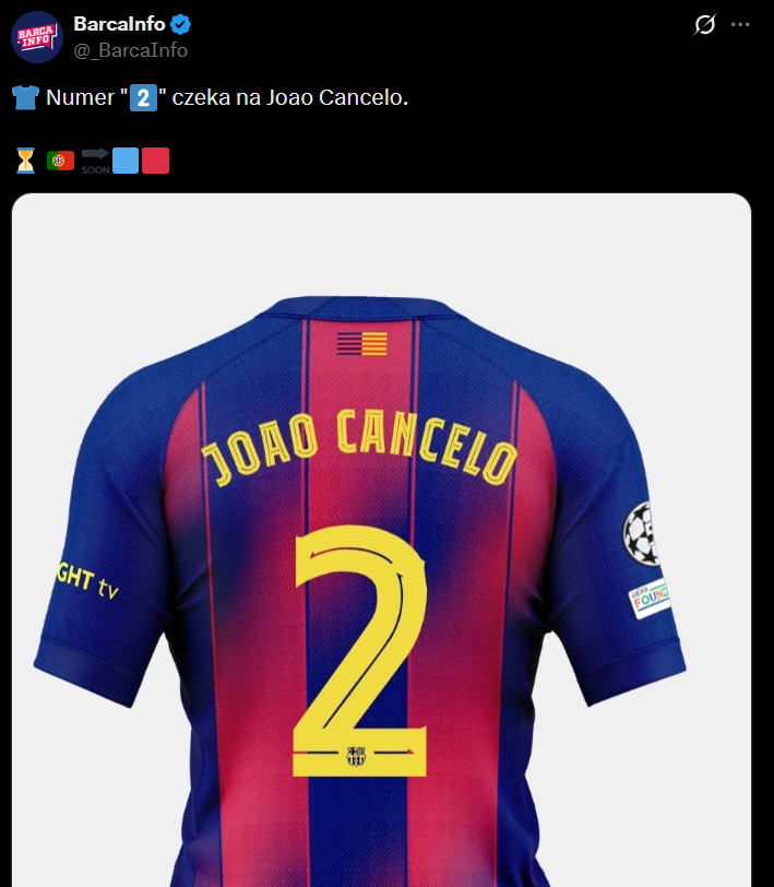 To ma być NUMER Joao Cancelo w Barcelonie!
